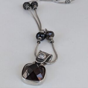 Silpata Smoky Topaz And Sterling Silver Necklace